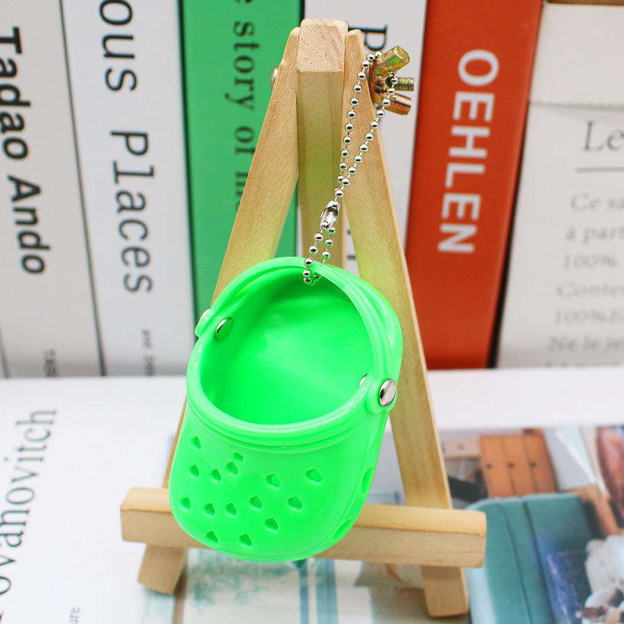 Wholesale PVC Mini 6 Color Hole Shoe Keychain